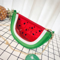 Été Belle fruit transparent transparent simple épaule des filles chaîne crossbody body pu en cuir messager sac